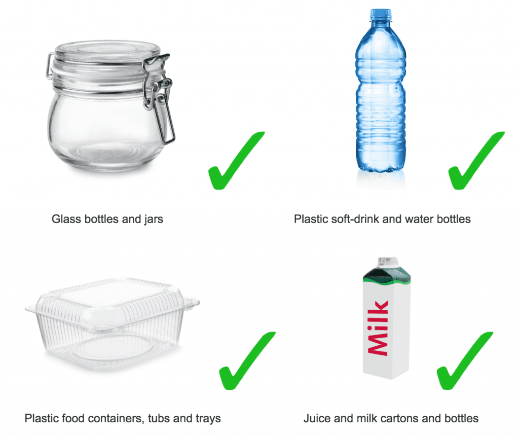 recycling plastic and glass