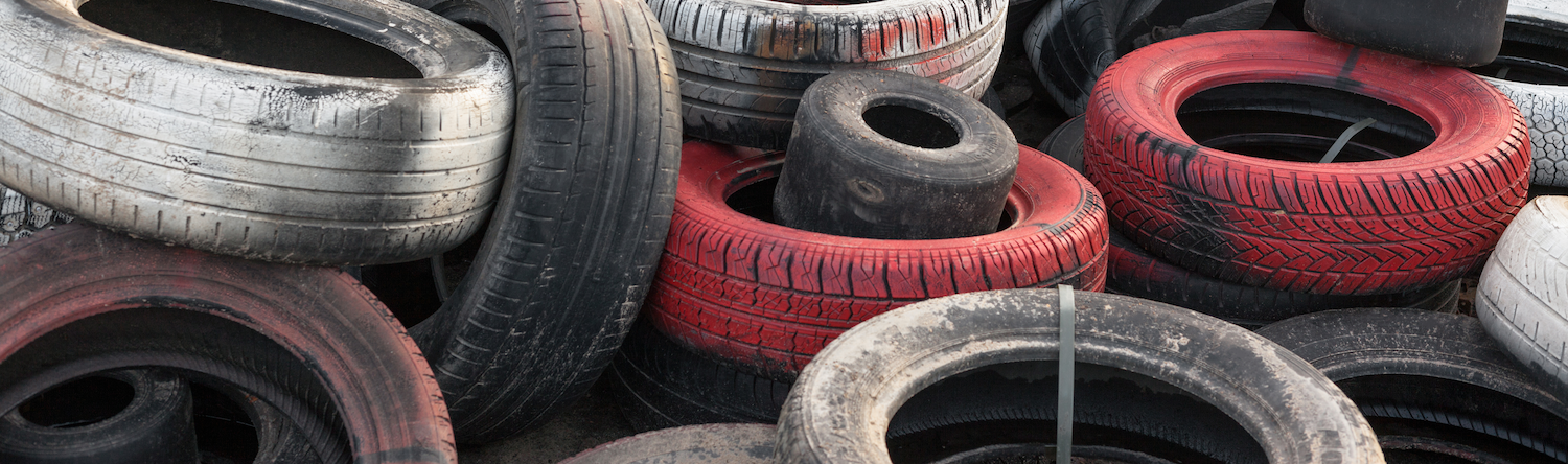 tyres at junk yard