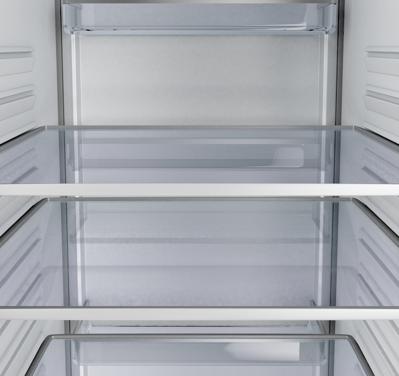 inside a refrigerator