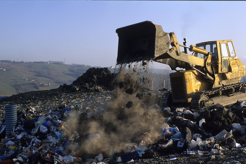 truck at landfill