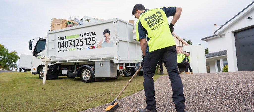 Rubbish Removal Staff Sweeping