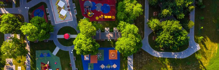 Colorful Playground in Public Park