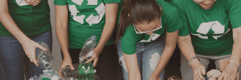 Group of People Recycling