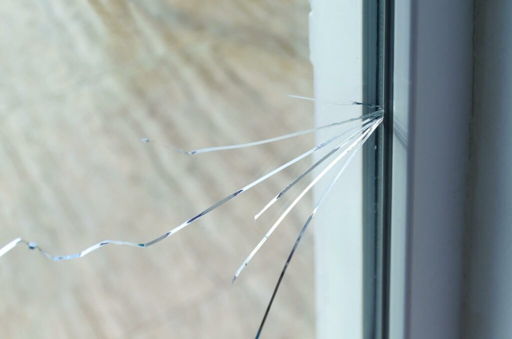 Cracked Glass Panel