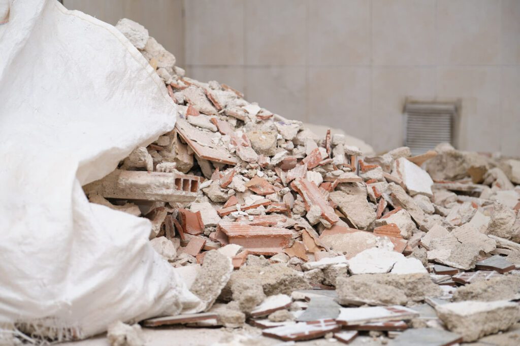 Demolition House Debris